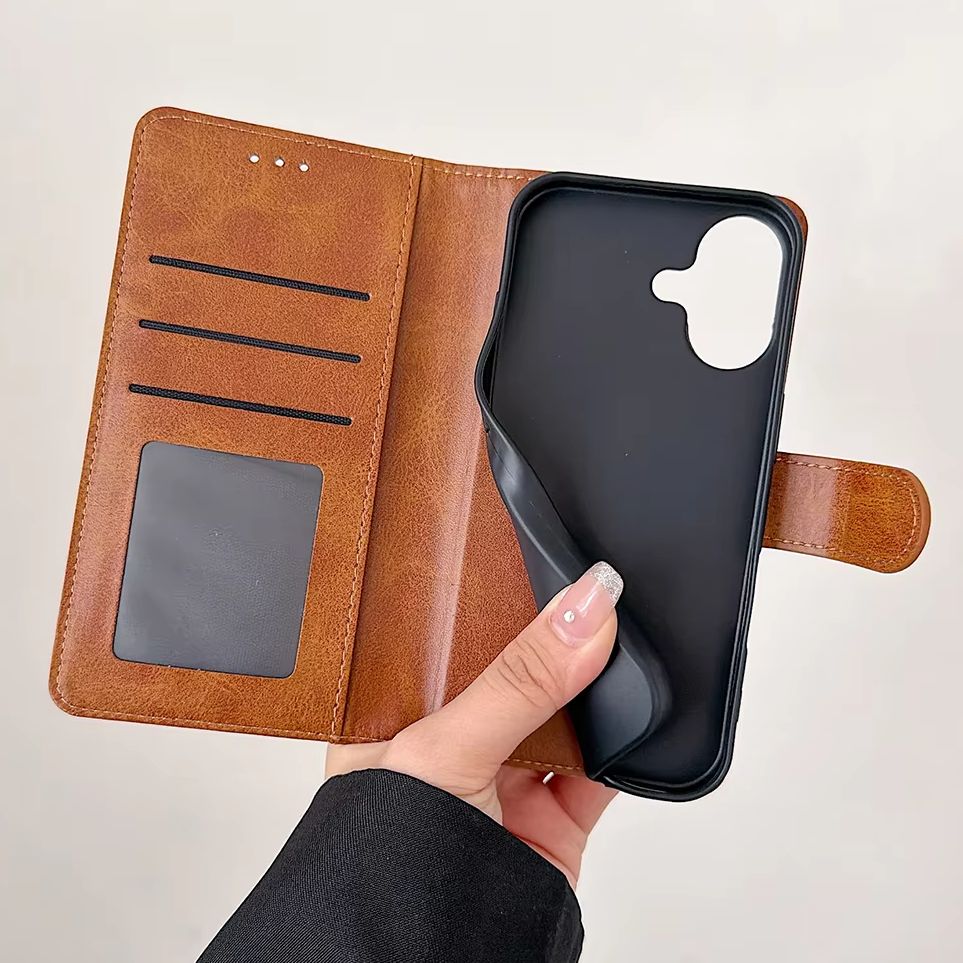 Leather Card Wallet - Flip Wallet PU Leather Phone Case