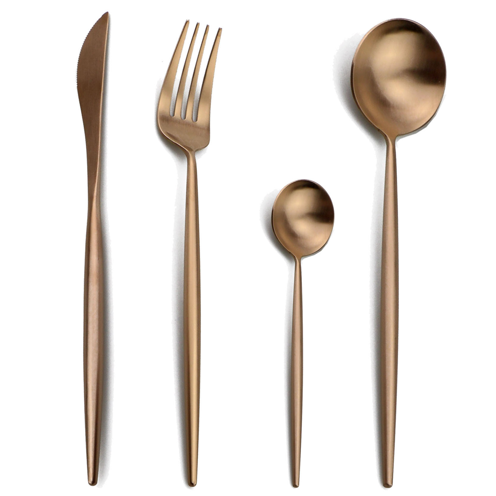 24-Pcs Rose Gold Cutlery Set W - Gold Plated Cutlery review and price
