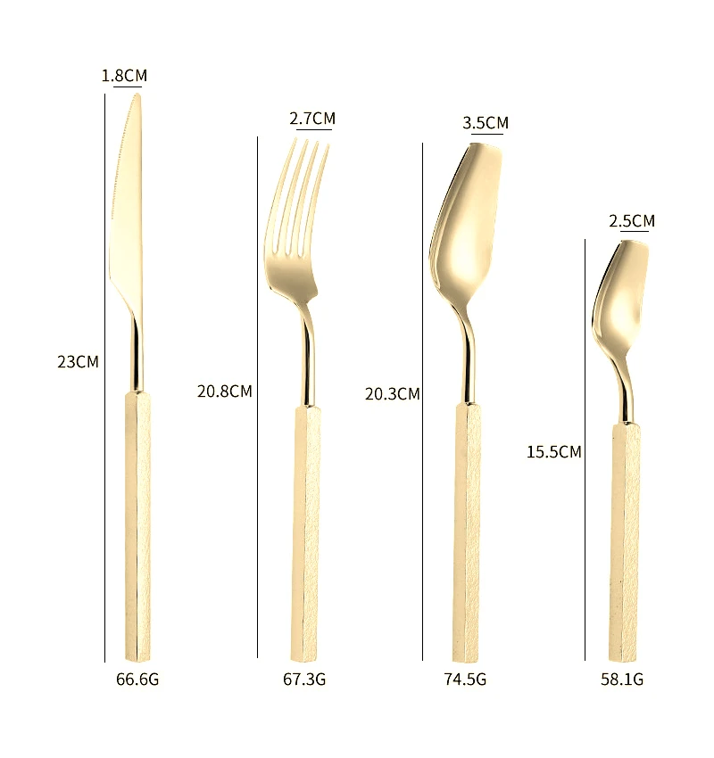 4pcs Luxury Cutlery Set Wester - Gold Plated Cutlery review and price