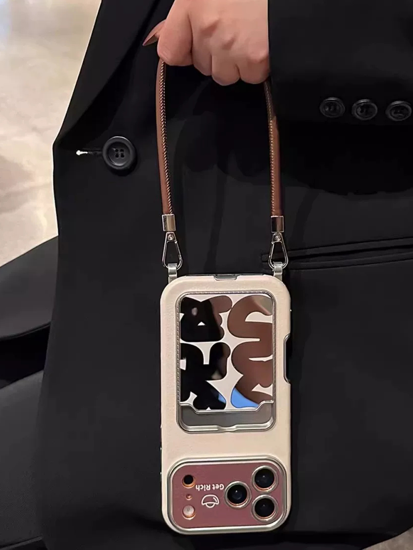 Luxury Leather Mirror Card Hol - Leather Card Wallet review and price
