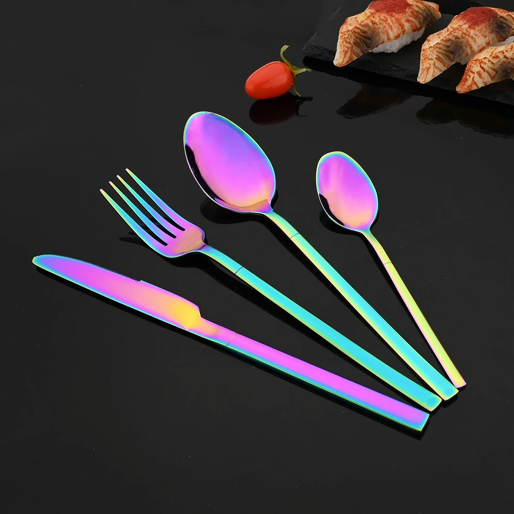 16Pcs Black Gold Cutlery Set S - Gold Plated Cutlery review and price