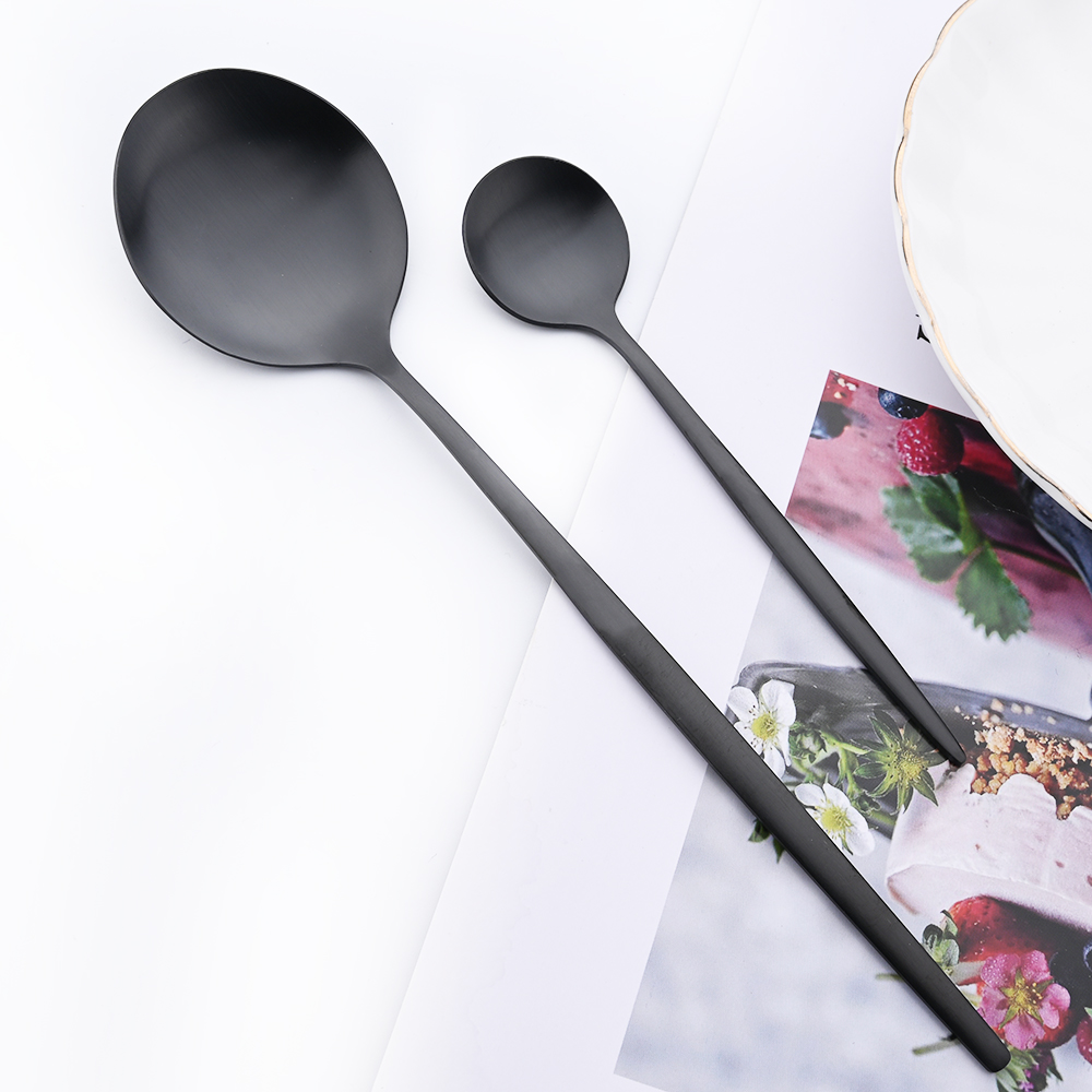 Drmfiy Black Handle Gold Coffe - Gold Plated Cutlery review and price