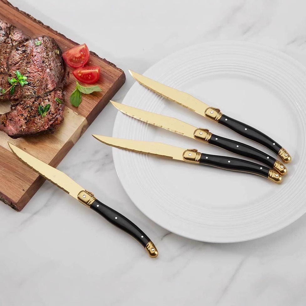Laguiole Black Gold Cutlery Se - Gold Plated Cutlery review and price