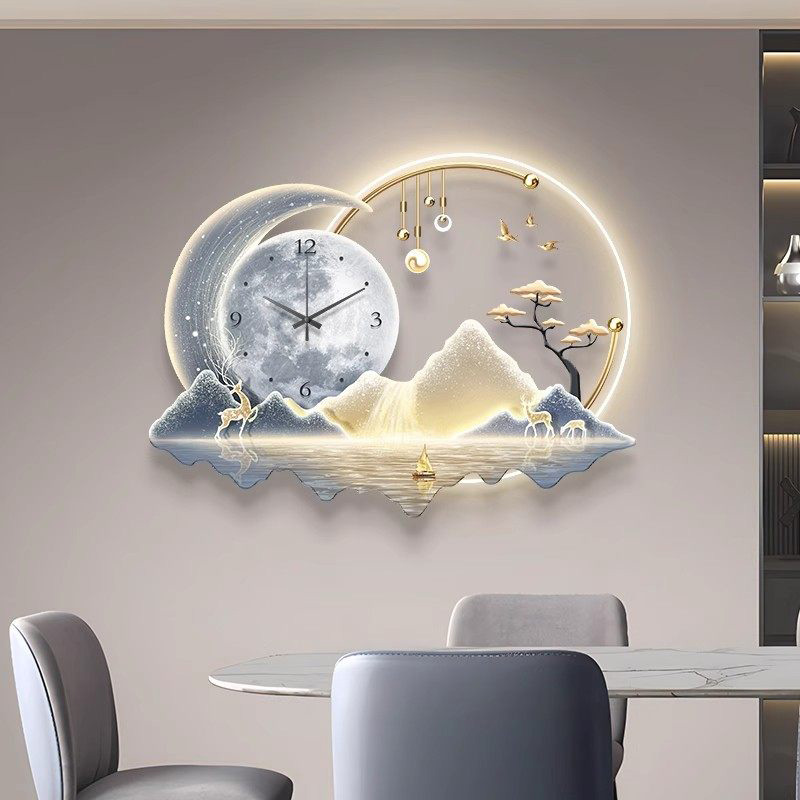 Art Mural Led Clock Wall Luxur - Luxury Lifestyle Fashion review and price