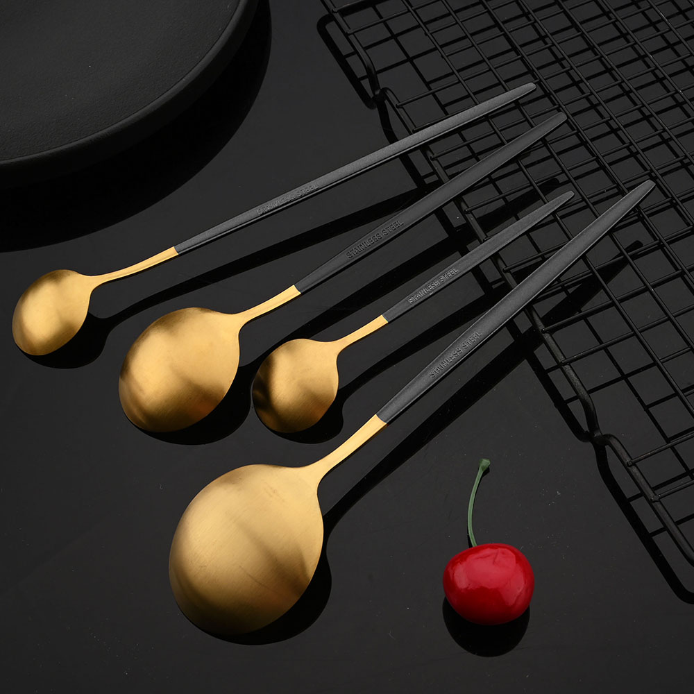 Tableware Stainless Steel Blac - Gold Plated Cutlery review and price