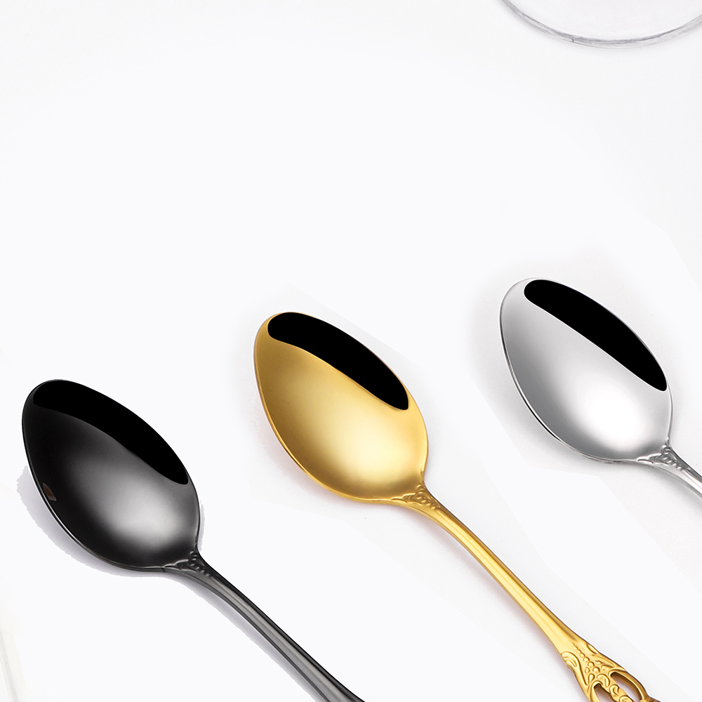 2/4/6/12pcs Gold Dessert Spoon - Gold Plated Cutlery review and price