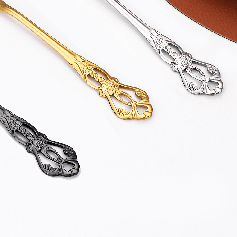 2/4/6/12pcs Gold Dessert Spoon - Gold Plated Cutlery review and price