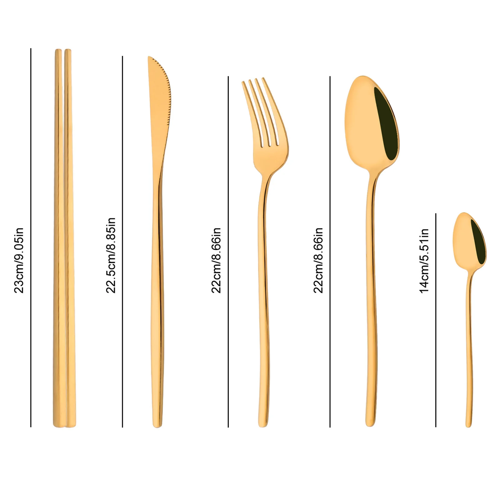 Korean 8Pcs Tableware Set High - Gold Plated Cutlery review and price